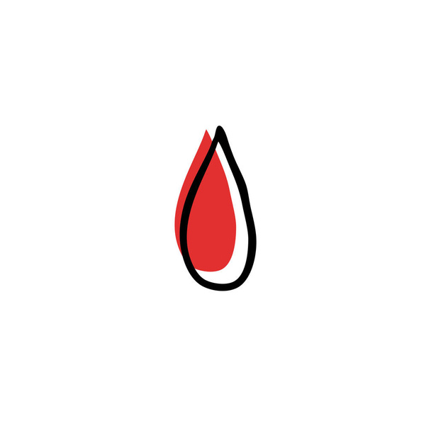 gota de sangre garabato icono
 - Vector, imagen