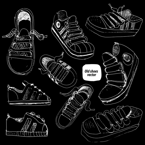 Παπούτσια σκίτσο σετ διανυσματικά εικονογράφηση   - Διάνυσμα, εικόνα