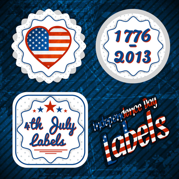 USA independence day labels - Vector, Image