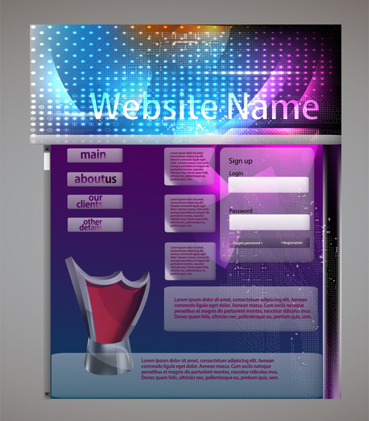 Web site template vector illustration   - Vector, Image