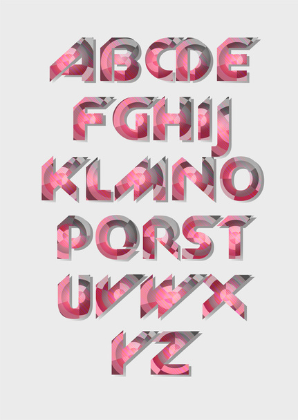 Pink alphabet set vector illustration   - Vector, Image