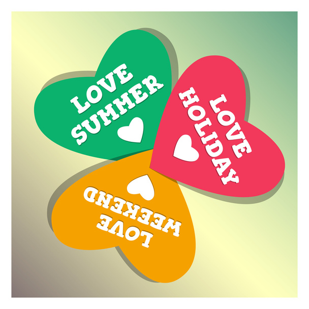 Holiday hearts  banner vector illustration   - Vector, Image