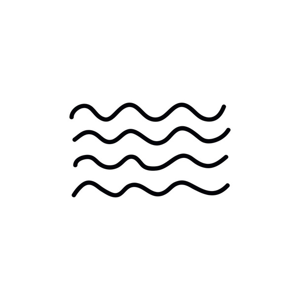 waves doodle icon - Vector, Image