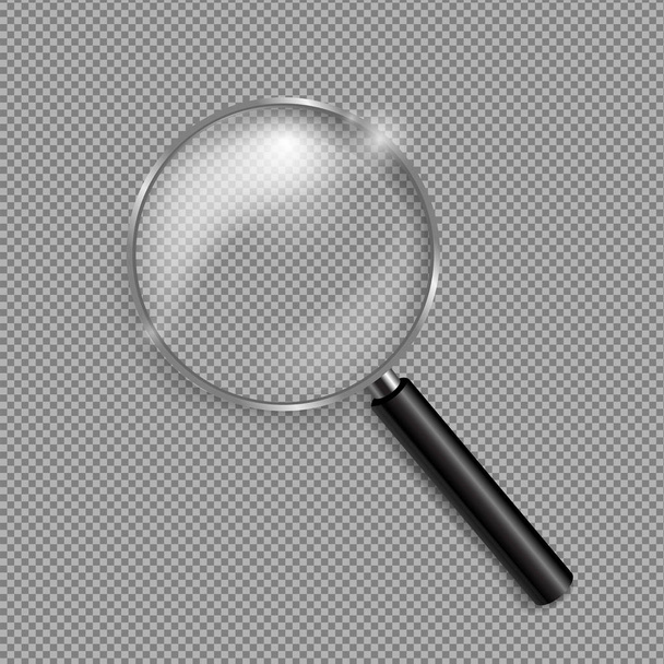 Magnifying Glass Isolated Transparent background With Gradient Mesh, Vector Illustration - Vector, Image