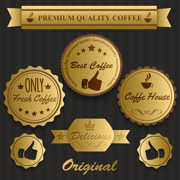 Best coffee vintage labels - Vector, Image