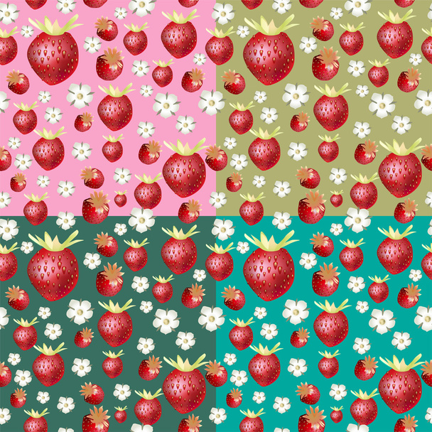 strawberries banner vector illustration   - Vector, Image