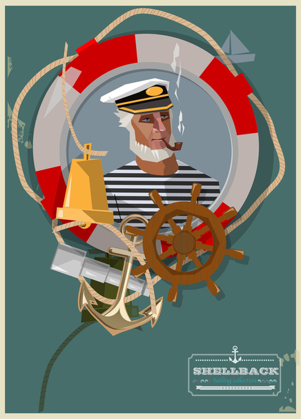 Векторная иллюстрация морского знамени
   - Вектор,изображение