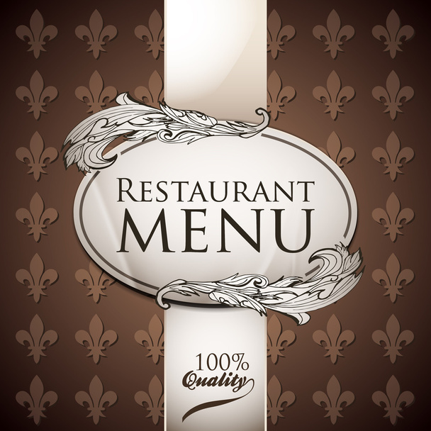 vector sjabloon voor restaurant menu. bruine en witte kleuren - Vector, afbeelding