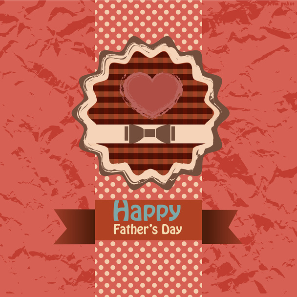 Happy fathers day card vintage retro - Vector, Image