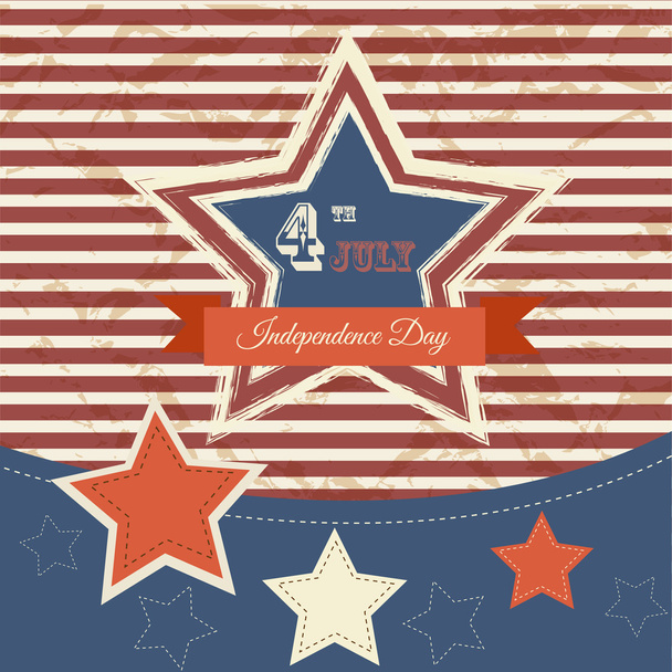 Vector independence day poster. Retro vintage version - Vector, Image