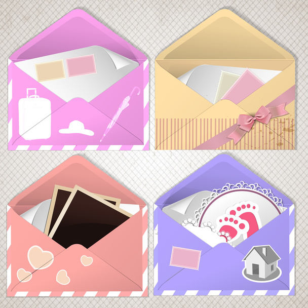 Envelope design with place for your text - Vector, Image