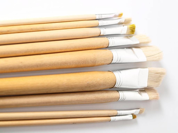 Painting pencils isolated towards white background - Foto, imagen