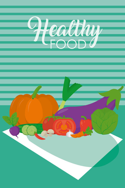 Healhy food vegetables - Vector, Image