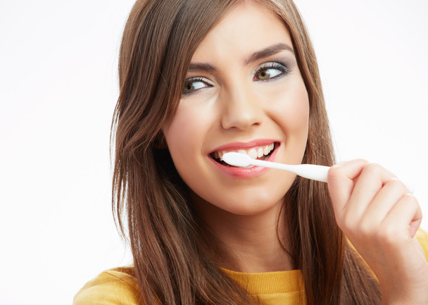 Woman with toothy brush. - Photo, image