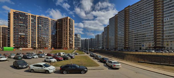 St. Petersburg, Russia - 20 Apr 2018  Panorama of the new distri - Photo, Image