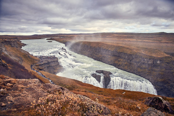 The waterfall Gullfoss - Фото, зображення