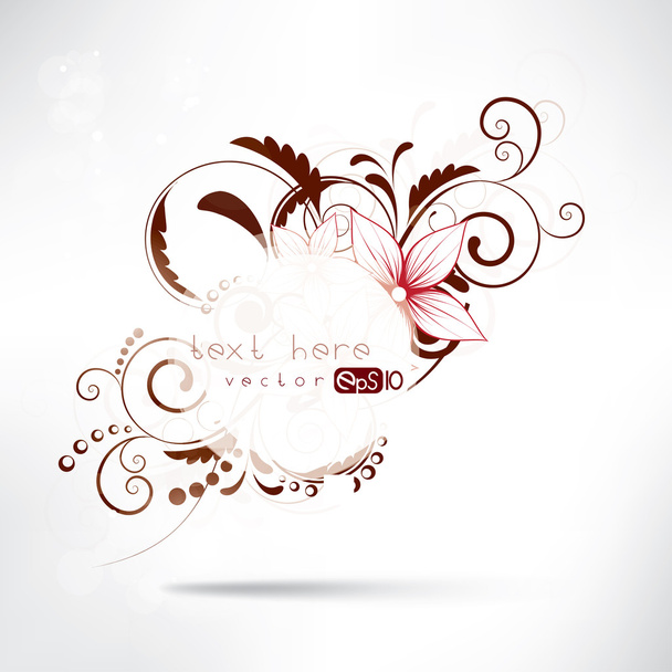 background with floral ornament - Vector, Image