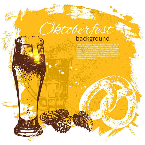 Oktoberfest tło. ilustracja - Wektor, obraz