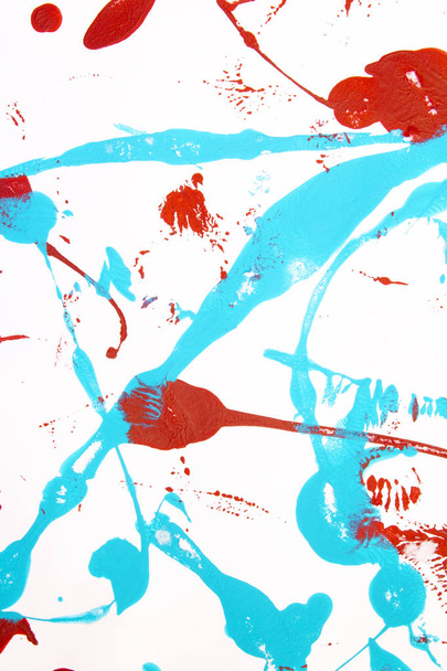 Vibrant Paint Splatter on White Background - Foto, afbeelding