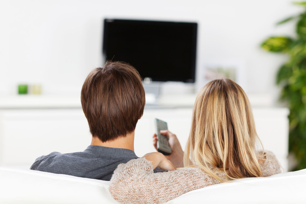 Couple watching tv - Foto, Imagem
