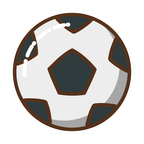 Futbol topu izole simgesi - Vektör, Görsel