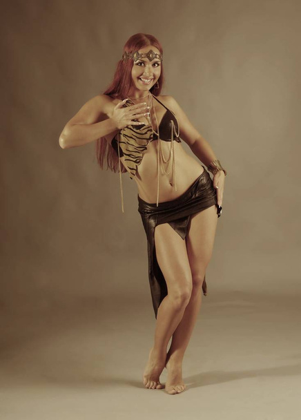 Sexy wild woman  amazon  .young warrior woman - Foto, afbeelding