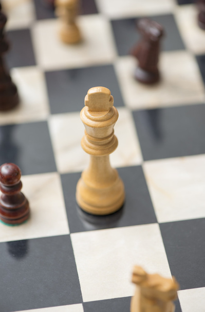Chessboard with chess pieces - Φωτογραφία, εικόνα