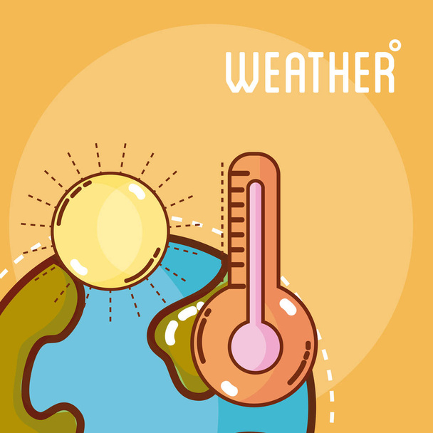 Počasí a předpověď - Vektor, obrázek
