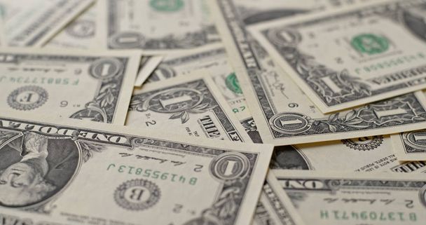 Notas de dólar USD close up
 - Foto, Imagem