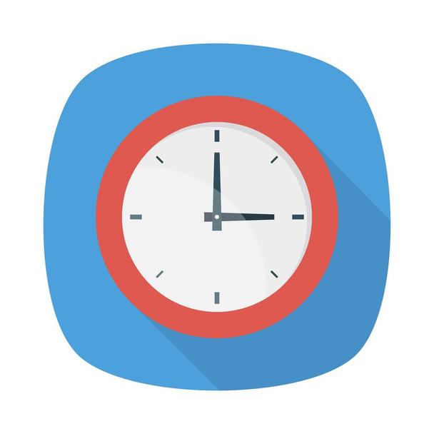 clock flat icon, vector, illustration - Vector, Image