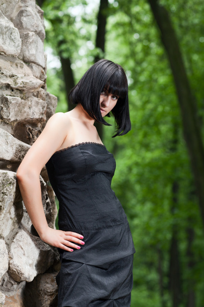 Woman in a black dress - Fotografie, Obrázek