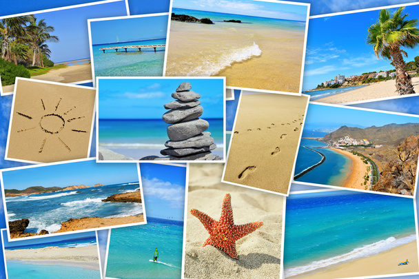 Spaanse stranden collage - Foto, afbeelding