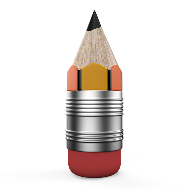 Pencil on White Background. This is a 3d render illustration - Foto, afbeelding