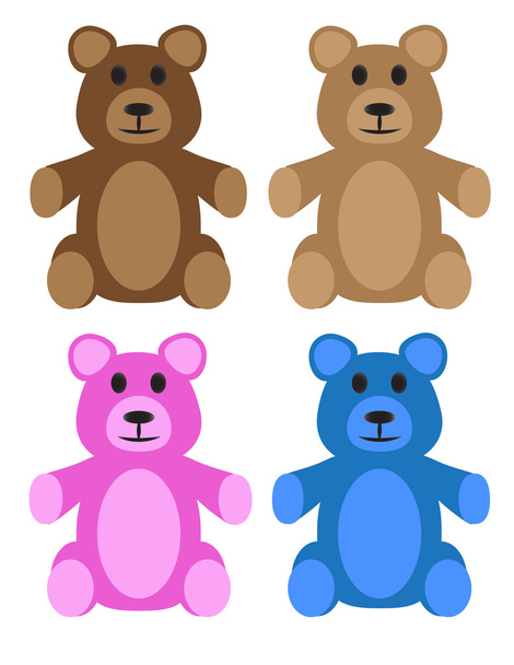 Stuffed Bears - Vector, Image