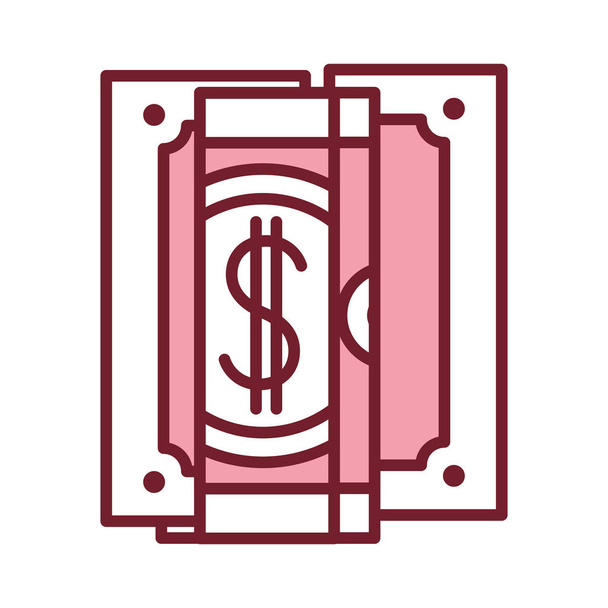 bill dollar money icon - Vector, Image