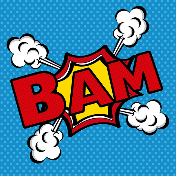 Comic-Ikone Bam - Vektor, Bild