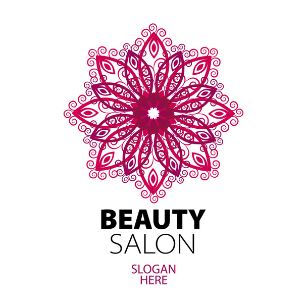 Encaje de logotipo abstracto para salón de belleza
 - Vector, Imagen