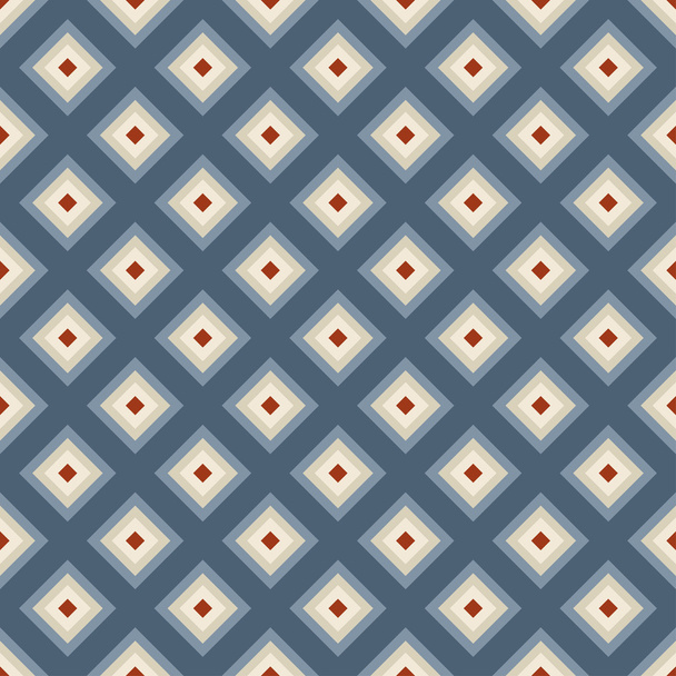 Geometric seamless pattern in retro style. Vintage soft colors. - Vector, Imagen