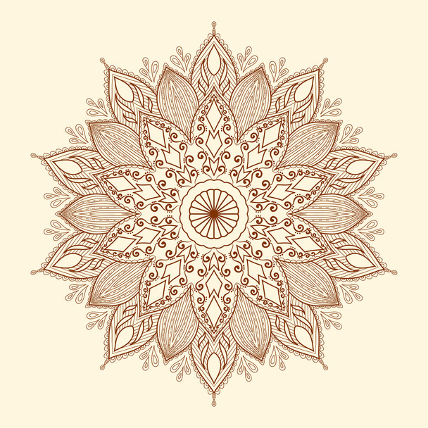 Mandala. Beautiful hand-drawn flower. - Vektor, Bild