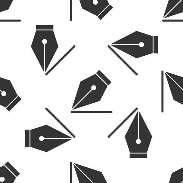 Grijze Vulpen vulling icoon geïsoleerde naadloze patroon op witte achtergrond. Teken van gereedschap Pen. Vector illustratie - Vector, afbeelding