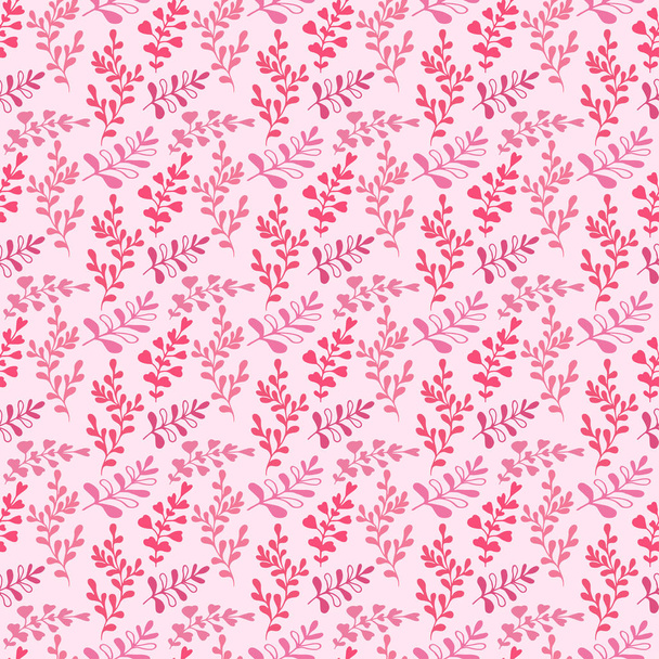 Floral seamless pattern. Cute vector background inn pink color. Textile print or packaging design - ベクター画像