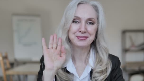 Online Video Chat by Senior Businesswoman - Кадри, відео