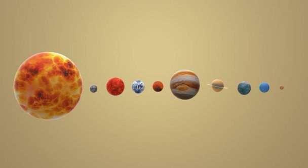 3D рендеринг Солнечной вселенной для науки или образовательного контента
. - Фото, изображение