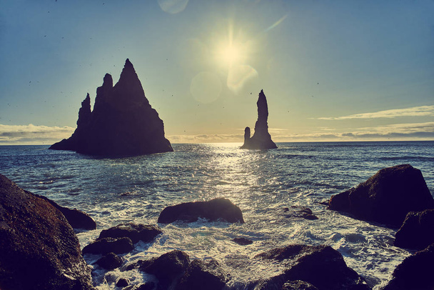 Coast of the Atlantic Ocean in Iceland - 写真・画像
