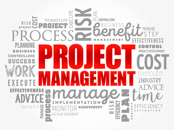 Project Management word cloud - Vektor, kép