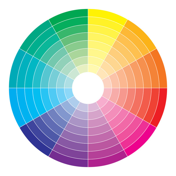 barevné spektrum abstraktní kolo, barevný obrázek pozadí - Vektor, obrázek