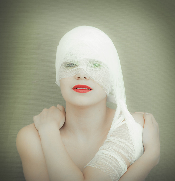 Woman in bandage - Photo, Image