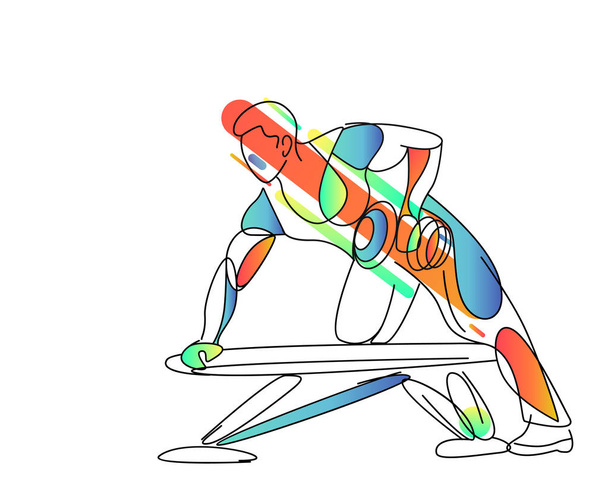 Атлетические мужчины накачивания мышц спины тренировки бодибилдинг - линия
 - Вектор,изображение