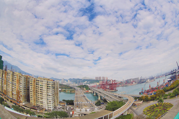 Hong kong kwai terminal de contenedores de chung - Foto, Imagen