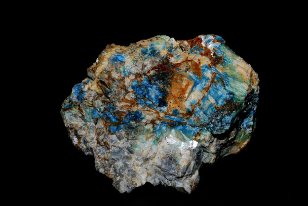 minerais com azurita e malaquita grande
 - Foto, Imagem